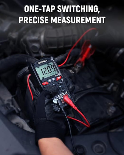 KAIWEETS KM200P Digital Multimeter, All Button Operation (No Knob), TRMS Auto Ranging, 4000 Counts, NCV, Voltmeter Ohmmeter, Fast & Accurate Measure AC/DC Voltage, Resistance, Continuity, Capacitance