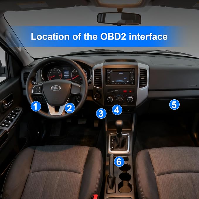 OBD2 Scanner Bluetooth for iPhone/Android -Wireless OBDⅡ Atuo Diagnostic Tool-Supports OBD2 Compliant Vehicles 1996 and Newer