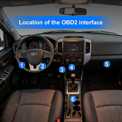OBD2 Scanner Bluetooth for iPhone/Android -Wireless OBDⅡ Atuo Diagnostic Tool-Supports OBD2 Compliant Vehicles 1996 and Newer