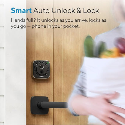 ULTRALOQ Bolt Fingerprint Smart Lock with Handle Set, Works with Apple Home, Keyless Entry Front Door Lock Set, Built-in WiFi Deadbolt with Door Sensor, App Remote Control, Auto Unlock, BHMA Certified