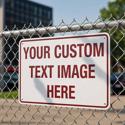 Custom Metal Signs for Outdoor, Personalized Business Signs, Rust-Free Aluminum, 10x7 Inches, Fade-Resistant, Ideal for Office, Home, or Workplace