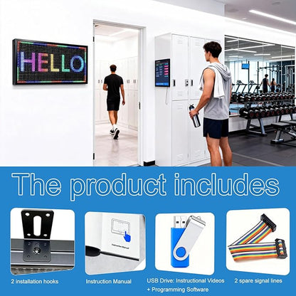 Programmable Led Sign Outdoor Digital Signs For Business Scrolling Electronic Message Board Wifi Control Display Screen Panel Custom Full Color Advertising P10(26" * 14")