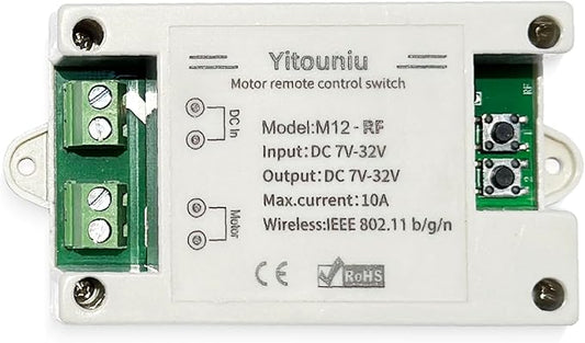 EWeLink DC7-32V 10A Motor Forward Reverse Controller Switch, WiFi Bluetooth Remote Control, RF Compatible,Works with Alexa/Google Home Compatible, Smart Timing for Electric Desks, Screens