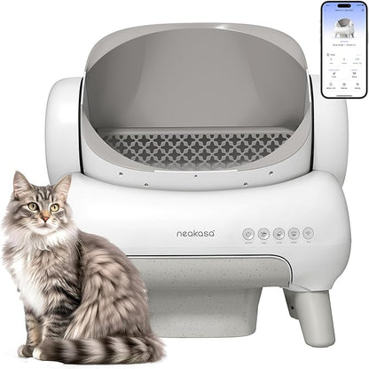 Neakasa M1 Lite Open-Top Self Cleaning Cat Litter Box, Automatic Cat Litter Box with APP Control, Safety Protection, 1 Roll Waste Bag
