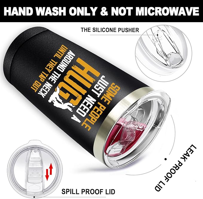 SpenMeta Christmas Jiu Jitsu Gifts for Men - Jiu Jitsu Gifts for Jiu-Jitsu Lovers, Husband, Boyfriend, Dad - 20oz Some People Just Need a Hug Around The Neck Until They Tap Out Tumbler Cup