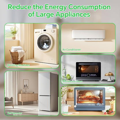Power Saver Pro, 2025 Stop Watt Energy Saving Device, Intelligent Voltage Stabilization & Power Optimization Energy Saving Device, Household Office Electricity Saving Box US Plug 90V-250V 30KW 4Pack