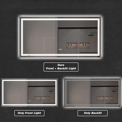 LED Bathroom Mirror with Lights, Wall Mirrors