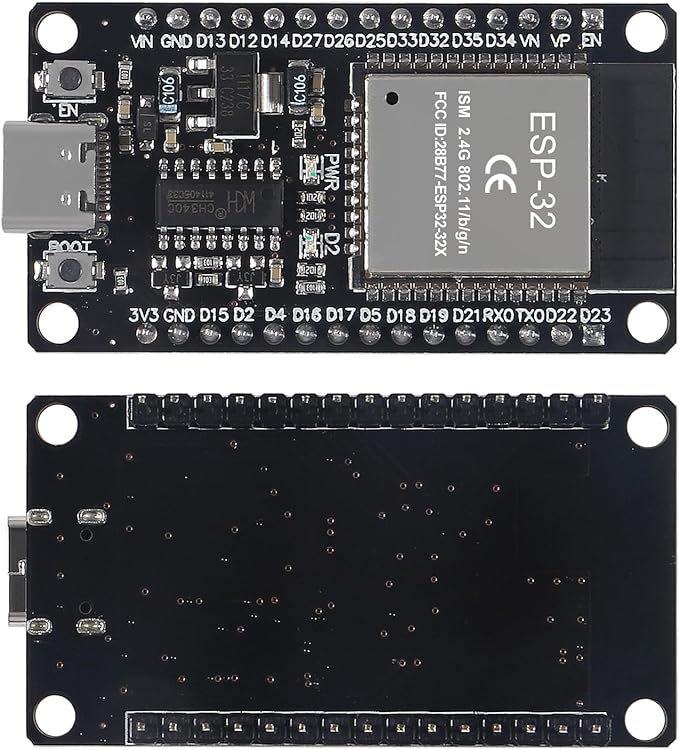 3Set ESP32 ESP-32S WiFi Development Board NodeMCU-32S Microcontroller Processor Integrated with ESP32 Development Board GPIO Breakout Board 30Pin Type-C Micro USB Dual Interface ESP32 Shield 30P