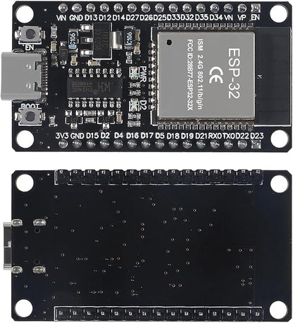 3Set ESP32 ESP-32S WiFi Development Board NodeMCU-32S Microcontroller Processor Integrated with ESP32 Development Board GPIO Breakout Board 30Pin Type-C Micro USB Dual Interface ESP32 Shield 30P
