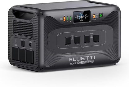BLUETTI Apex 300 Portable Power Station, 2764.8Wh Solar Generator LFP Battery Backup with 6 3840W AC Outlets (7680W Surge), Simultaneous 120V/240V Output & Black Start, for Home, RV and Emergencies