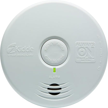 Kidde Smoke Detector, 10-Year Battery, Photoelectric Sensor Smoke Alarm