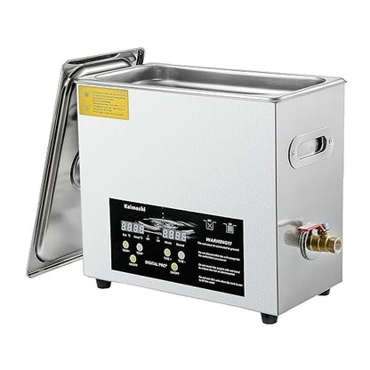 Ultrasonic Cleaner 6.5L with Digital Timer and Heater, Stainless Steel Ultrasonic Cleaning Machine for Carburetor Parts Cleaning