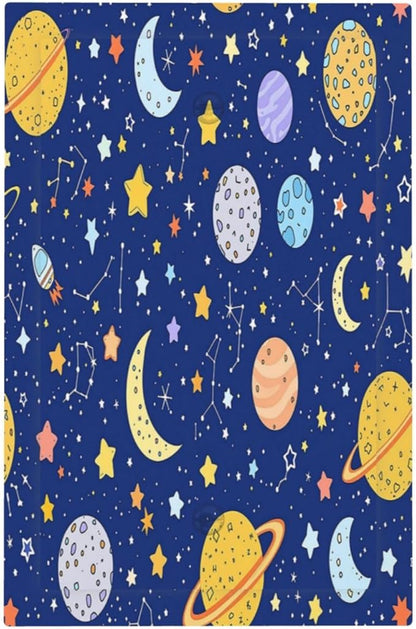 Stars Starry Night Sun Moon Planet Constellations Light Switch Cover Plate 1 Gang No Device Blank Decorative Switch Plate Electrical Wall Plates Faceplate for Bedroom Bathroom Decor