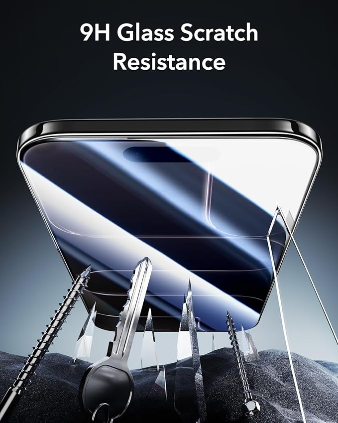 ESR 3 Pack 9H+ Glass for iPhone Air Privacy Screen Protector, [Military Grade Shatterproof & Highly Durable] Armorite Anti-spy Tempered Glass for iPhone 17 Air with UltraFit Tray