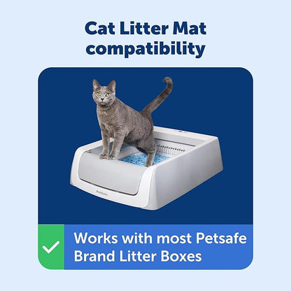 PetSafe Cat Litter Mat - Waterproof Litter Trapping Mat for Hygienic Clean Floors - Anti-Slip Double Layer Back - Cat-Friendly Texture for Sensitive Paws