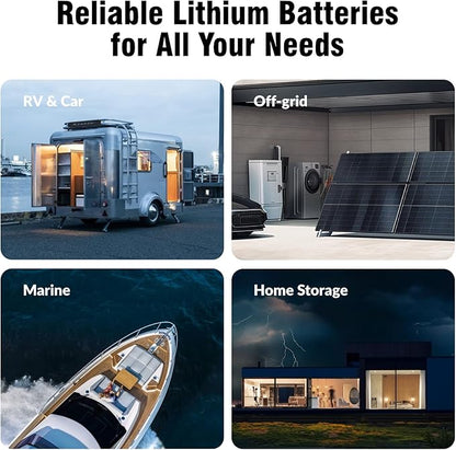 WattCycle 12V 628Ah LiFePO₄ Battery, Lithium Battery 12V 300A BMS, Lithium RV Batteries Built-in Bluetooth, IP65 Waterproof, 8038Wh Energy Storage, Perfect for Home Energy, RV, Marine, Solar, Off-Grid
