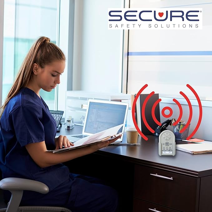Secure Large Bed Alarm for Elderly Adults - Wireless Sensor Pad (24"x30") & Monitor with Protective Holder - Smart and Reliable Fall Prevention for Seniors and Dementia Patients