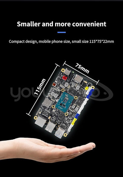 WayPonDEV youyeetoo X1s X86 Single Board Computer - A 64bit Windows 10/11/Linux Mini PC with Celeron N5095 CPU, Support Optional WiFi&BT NFC, PCIe3.0 M.2 2280 NVMe or SATA SSD (X1s 16+0GB)