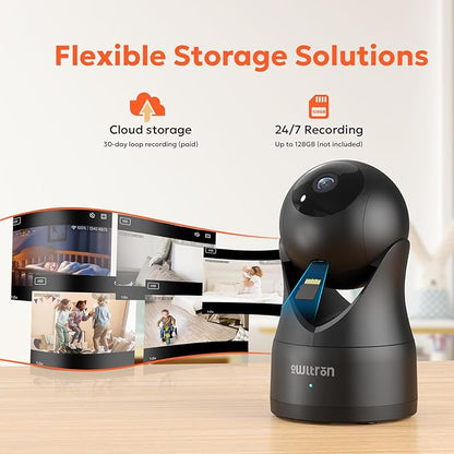 owltron Indoor Security Camera 2K, 360°2.4G WiFi Cameras for Home Security for Baby/Pet/Elder/Nanny with Night Vision, Motion Detection & App Control, Baby Monitor Works with Alexa & Google Assistant