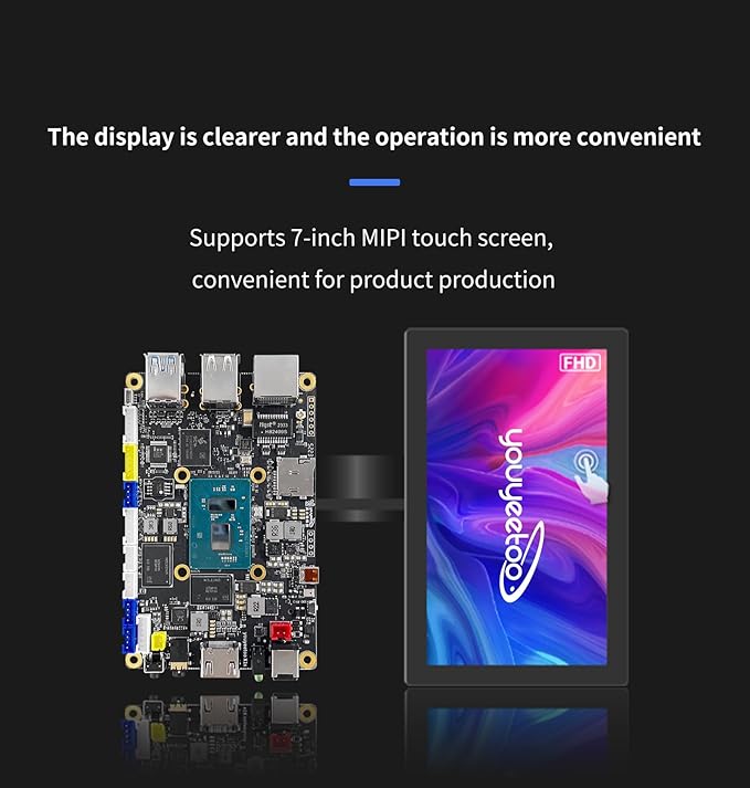 WayPonDEV youyeetoo X1s X86 Single Board Computer - A 64bit Windows 10/11/Linux Mini PC with Celeron N5095 CPU, Support Optional WiFi&BT NFC, PCIe3.0 M.2 2280 NVMe or SATA SSD (X1s 8+128GB)