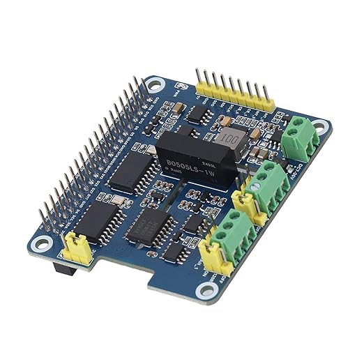 Generic CAN Bus Expansion Board, Dual Chip Stackable 2-Channel CAN Interface Communication 2 Channel Isolated Expansion Module Board for Pi WH 2B 3B 3B+
