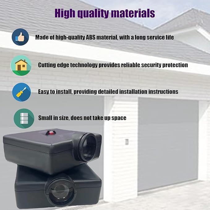 Garage Door Sensors, Replacement for Genie/Overhead Garage Door sensors, GSTB-R STB-BL Garage Sensor for Genie Garage Door Openers Manufactured After 1993. (Receiving&Sending)-Does Not Include Bracket