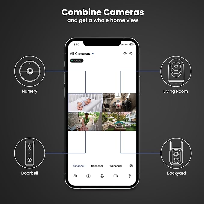 Feit Electric Smart Security Camera Bulb, 2K QHD Resolution, 2-Way Audio, Human Tracking, 350° Pan, Night Vision, Motion Alerts, E26 Base, Alexa/Google Assistant Compatible, CAM/PAN/WIFI/E26/2K