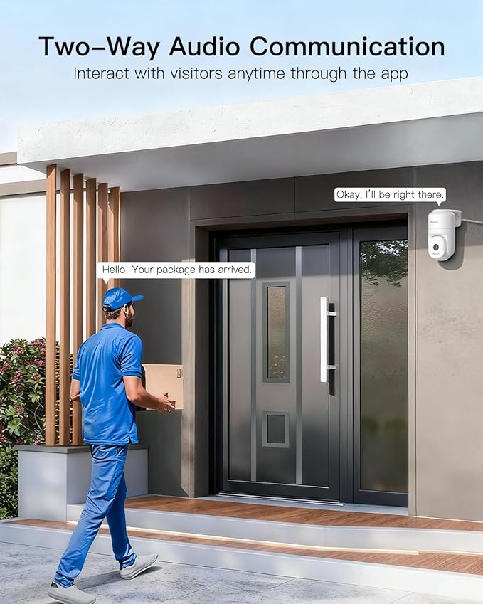 VIMTAG 2.5K Outdoor Cameras for Home Security, 4MP Security Camera Outdoor, 2.4G/5G WiFi, Wired Outside Camera for House with Audio and Video, Motion Sensor, Color Night Vision, SD Card/Cloud Storage