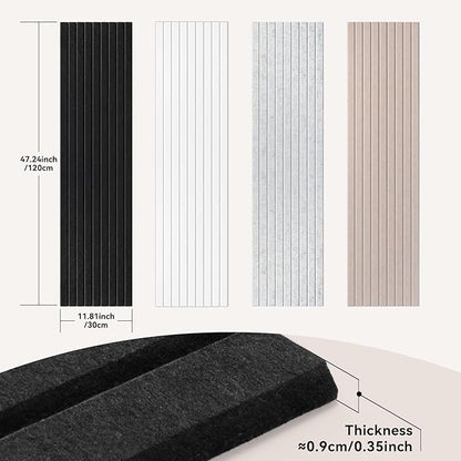 Self-Adhesive Acoustic Panels, 10 Pack Large Soundproof Wall Panel, High Density Sound Proof Panels, Decorative Absorbing Acoustic Treatment for Home Studio Office (Camel)