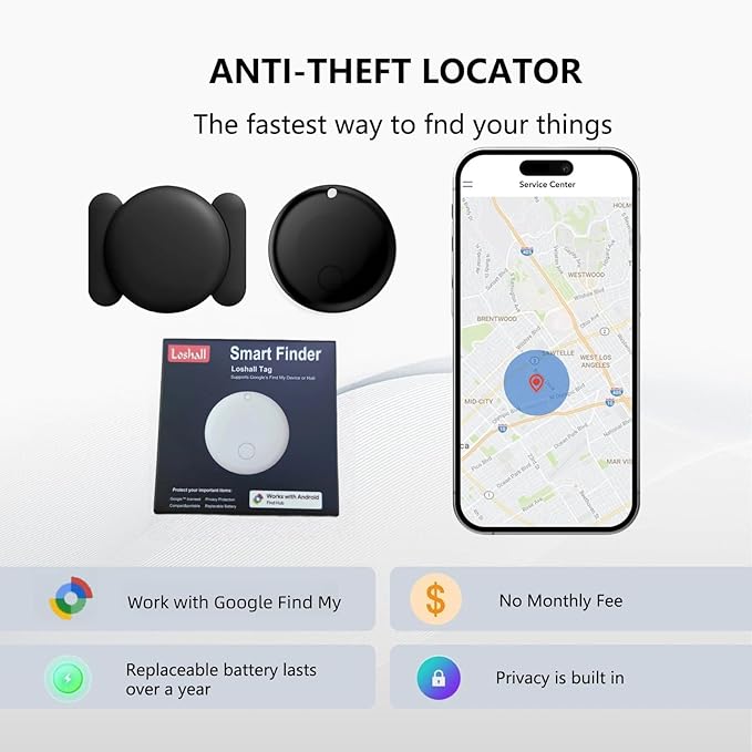 IP65 Waterproof Magnetic Mini GPS Tracker for Vehicles - Real-Time Hidden Tracking, Android Only, Anti-Theft Car Locator for Truck & Assets（Android Only）