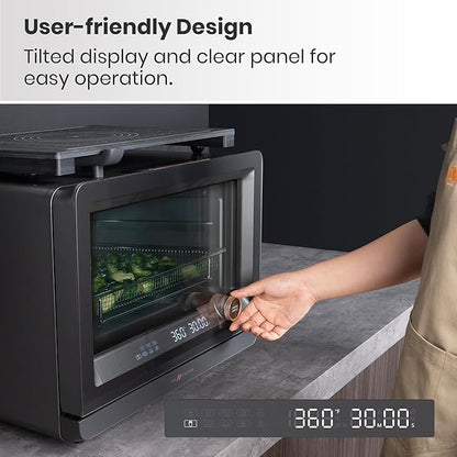 VAL CUCINA VAL BOARD Cutting Board, Compatible with VAL CUCINA Air Fryer Toaster Steam Oven, Creates Storage Space, Protects Cabinets, Black