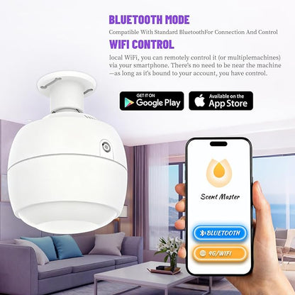 Ceiling-Mounted 3500 Sq.Ft Smart Scent Machine - HVAC System, Whole House Aroma & Hotel Collection Diffuser, Waterless Essential Oil Diffuser for Home, Office,250ML Capacity, Cold Air Tech