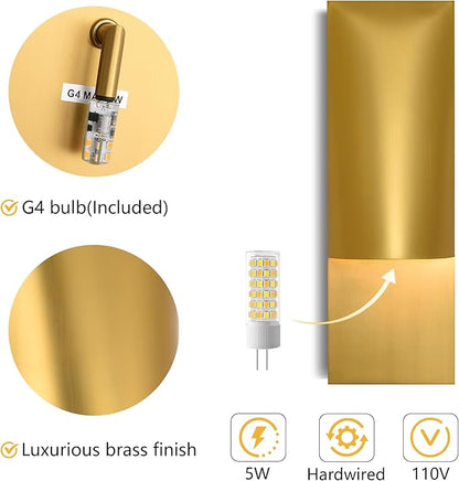 18" Wall Sconce Gold, Modern Decorative Wall Sconces, Suitable For Exterior Patio, Porch, Bedroom, Living Room, This Wall Light Can Withstand Harsh Weather Conditions Such As Rain And Snow Outdoors