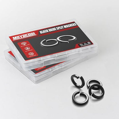 5/16'' (100 Pack) Split Lock Washer, Black Oxide (18-8) 304 Stainless Steel Spring Lock Washer