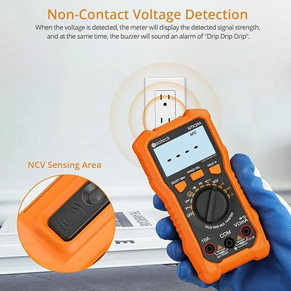 Neoteck 6000 Counts Digital Multimeter with NCV and TRMS Auto Range Multimeter for AC/DC Voltage&Current,Resistance,Capacitance,Frequency,Temperature,Duty Ratio,Continuity Voltmeter for Car Circuit