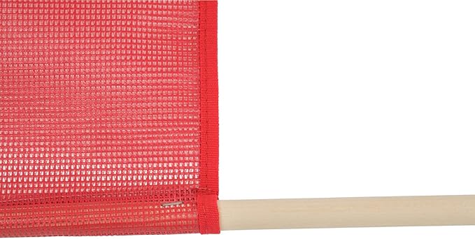 Mytee Products Red Safety Flags for Trucks with Dowel, DOT Compliant - 18 Inch x 18 Inch High Visibility Vinyl Mesh Warning Flags, 8 Pack