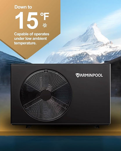 40000BTU Smart Pool Heat Pump for 13,000 Gallons In and Above Ground Pools, Electric Pool Heater with Smart Control via APP, Heat and Cool Mode, 240V