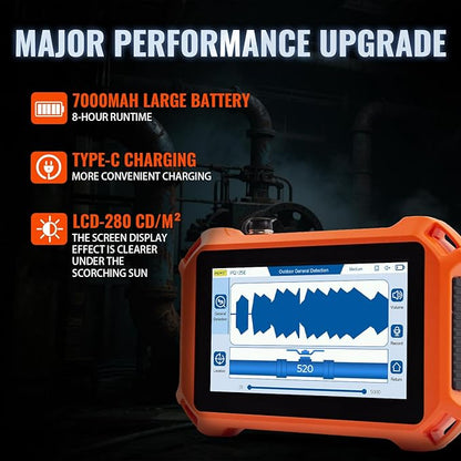 PQWT 125B Water Leak Detector, Outdoor Underground Pipe Leak Detection (9.84ft/3m Depth)