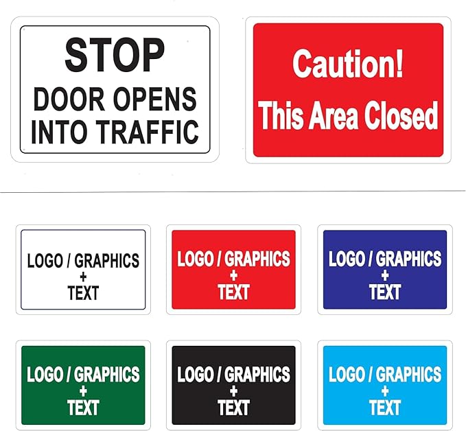 Custom Metal Sign, Choose your own Colors, Fonts. Add Graphics, Outdoor Protection. Heavy-Duty Rust-Free Commercial Grade Aluminum Sign - 12"x18" (landscape style 1)