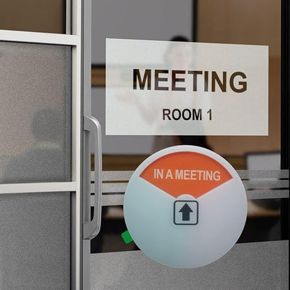 Privacy & Out of Office Signs - Please Come In & In a Meeting Signs Conference Sign (White-2 Pack)