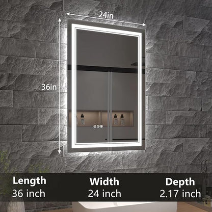 LED Bathroom Mirror with Lights, Wall Mirrors