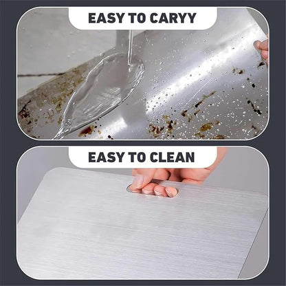 Titanium Cutting Board - 2025 New Upgrade 100% Pure Titanium Cutting Boards for Kitchen Double Sided Non Toxic Titanware Cutting Board,Hygiene Durable Dishwasher Safe Chopping Board (14"L x 10"W)