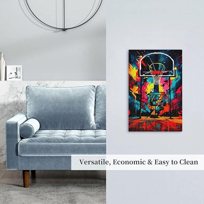 Decorative Light Switch Plate Covers Colorful Graffiti Basketball Sport Basket Hippie 1 Gang No Device Single Blank Outlet Covers Wall Plate Light Switch Cover Plate Faceplate for Home Decor
