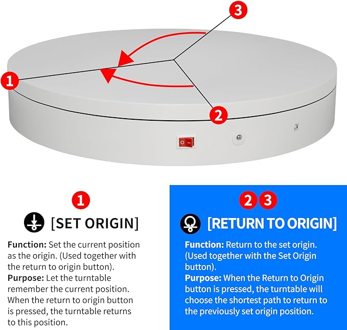 Programmable Motorized Electric Turntable Command-Controlled Rotating Platform Photography Turntable Secondary Development Motorized Electric Lazy Susan for 3D Scaner or Display with USB/Wi-Fi