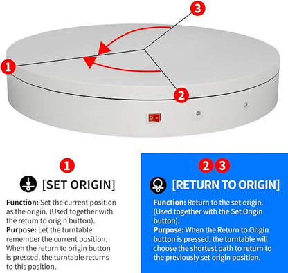 Programmable Motorized Electric Turntable Command-Controlled Rotating Platform Photography Turntable Secondary Development Motorized Electric Lazy Susan for 3D Scaner or Display with USB/Wi-Fi