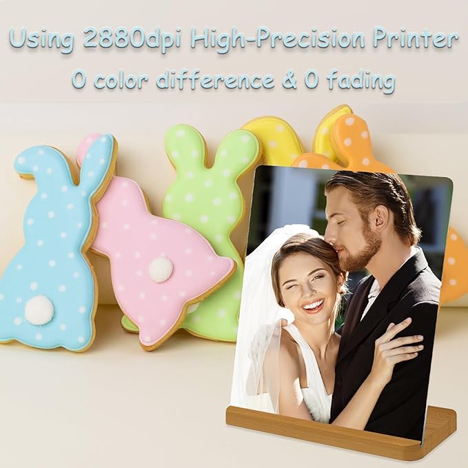 Custom Metal Photo Prints, Personalized Print Photos Frame for Desk, Customize Picture Frames Gifts for friend, remember, Lovers, Family Home