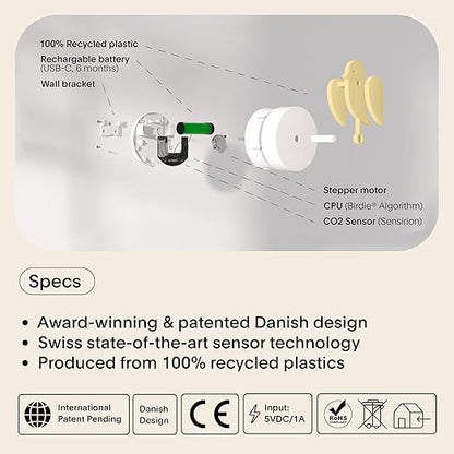 Bird Replacement Component to The Birdie Fresh Air Monitor (Dune)