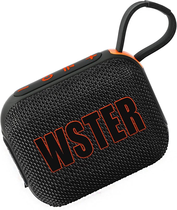 Portable Bluetooth Speaker, Wireless Portable Bluetooth Speaker with FM Radio BT5.3 TF Card USB, Stereo Sound TWS Pairing, Small Speaker with Strap for Travel Home &Outdoor Camping, Gift for Kids/Boys