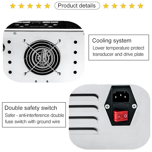 30L Ultrasonic Cleaning Machine with Digital Timer & Heater, Stainless Steel Sonic Parts Cleaner for Carburetor, Auto Tools Cleaning.