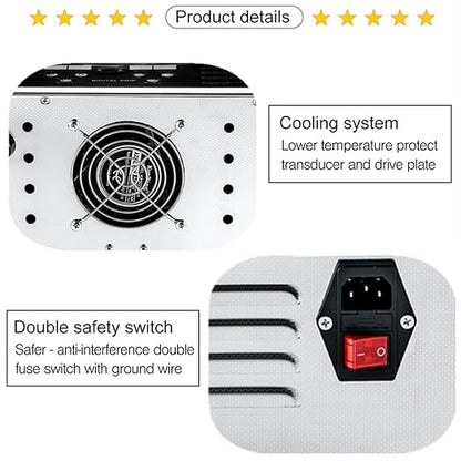 30L Ultrasonic Cleaning Machine with Digital Timer & Heater, Stainless Steel Sonic Parts Cleaner for Carburetor, Auto Tools Cleaning.